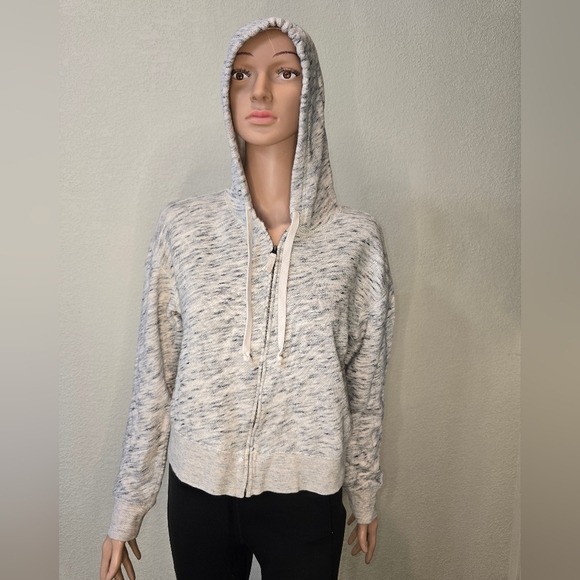 J. Crew Jackets & Blazers - J Crew Womens Full Zip Hoodie Vintage Fleece Size Small Gray/beige